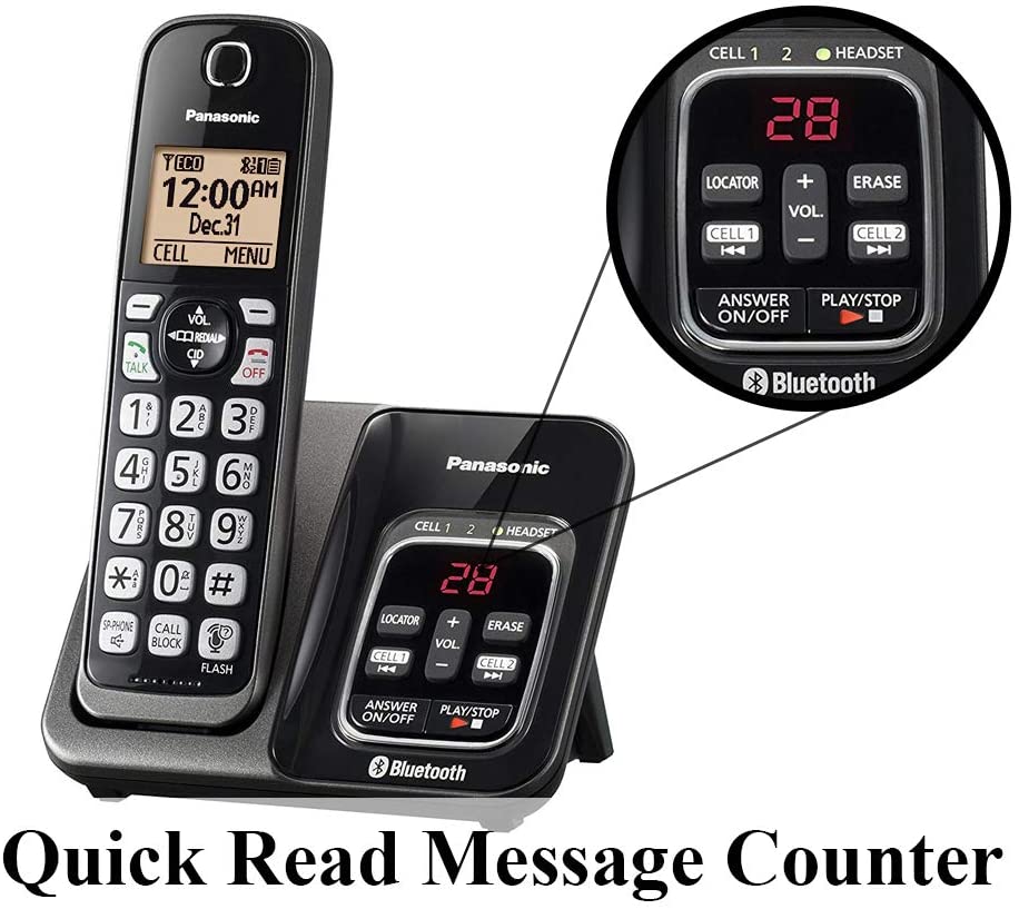 Panasonic KX-TG833SK Link2Cell Bluetooth with Talking Caller ID 3 Handset Cordless Phone (Renewed) Panasonic KX-TG833SK Link2Cell Bluetooth with Talking Caller ID 3 Handset Cordless Phone (Renewed)